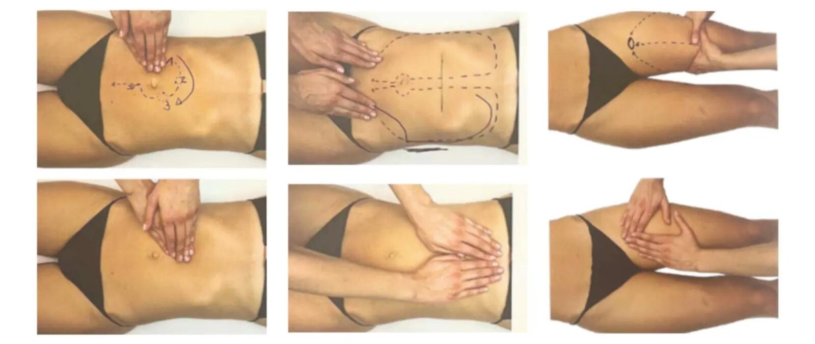 mouvements pour le drainage lymphatique du ventre et des jambes