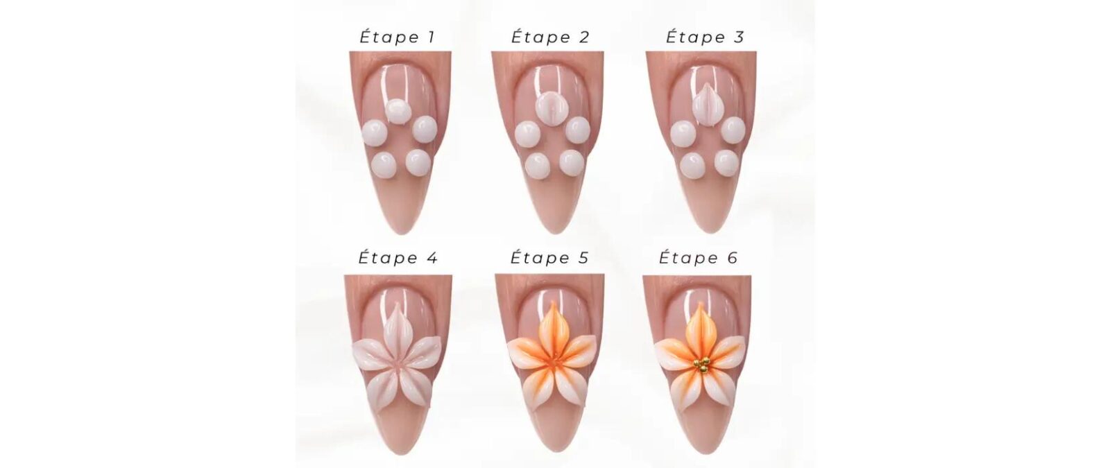 tuto nail art fleur 3D