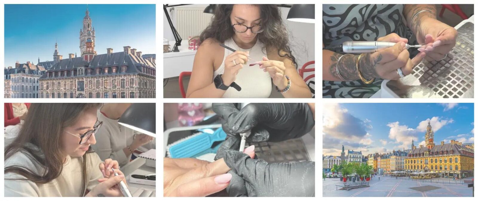 montage photo formation prothésie ongulaire Lille